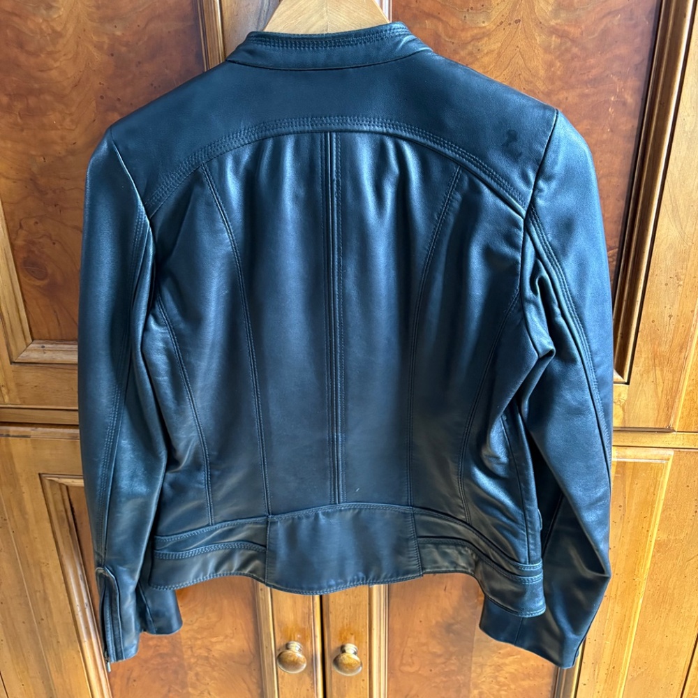 Cole Haan Leather Jacket Women's Small - Picture 2 of 4